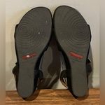 Tamaris Black Suede Scaled Snakeskin Print Wedge Heels, Size 38 Photo 7