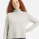 Everlane Women's Light Gray Speckled Turtleneck Cashmere,Size S Photo 0