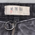 Free People  Black Haven Zip Front Denim Jean Mini Skirt size 25 Photo 7