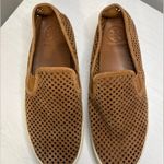 Tory Burch Jesse Suede Perforated Sneaker Tan Sz 9 Slip On Photo 2