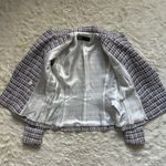 ZARA Jacket Double Breasted Blazer Tweed Textured Long Sleeve Multicolor S Photo 4