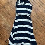 41Hawthorn S striped knit faux wrap beachy sun dress Blue Photo 1