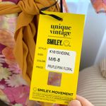 Unique Vintage  x Smiley® Purple/Pink Florals Wrap Midi Dress in Multicolor Photo 11