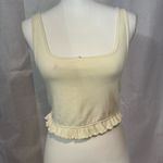 ZARA  Cream Ruffled Crop Top Photo 0
