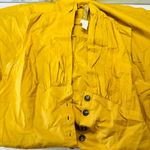 JM Collection Yellow Knee Length Dress Sleeveless High Waist Ruffle Hem Belted Shirt Dress USA Photo 6