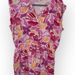 Gilli Plus Size Floral Romper | Pink Orange Red Boho Resort Vacation Chic 1X Photo 0