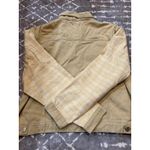 Nasty Gal Women's Plaid Sleeve Denim Jacket Beige Button Up Casual Coat Photo 6