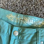 EXPRESS  Blue Jean Shorts Mid-Rise Cuffed Photo 1