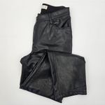 Abercrombie & Fitch Criss-Cross Waist Vegan Leather 90s Straight Leg 26/2 Photo 8