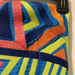 Mara Hoffman  Blue Strapless Boho Embroidered Dress Women’s Size 0 Tie Back Photo 4