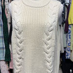 Banana Republic Factory Cable Knit Sweater Vest in Cream/Ivory Size XL Photo 0