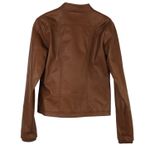Y2k George Brown Faux Leather Moto Jacket Extra Small Women's Casual Jacket Size XS Photo 3