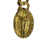 Vintage Gold Chain Belt Necklace Enamel Medallion Heavy 94g Statement Photo 14