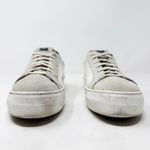 P448 [] Thea Platform Lace Up Low Top Sneakers White Gray Sparkle Tweed Size 40 Photo 2