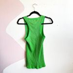 Aerie Green Ribbed Tank Top Casual Minimalist Soft Girl Athleisure Large Photo 1