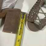 Shoe Republic LA NIB!Shoe -Suede Perforated-Lace UpPeep toe heel booties Size 9 Photo 8