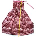 Strapless Coral White Sangria Tie Dye Ombre Print Stretch Maxi Dress Size Small Photo 13