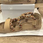 Sandro NEW Helga Interwoven Neutral Low-Heel Sandals size 38 Photo 5