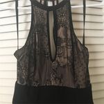 Bebe Black Lace Halter Jumpsuit- size 4 Photo 1