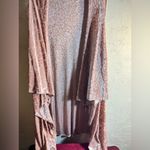 Boho Long Flowy Vest, purchased at Anthropologie, floral velvet embossed, blush Pink Size undefined Photo 2