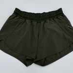Lululemon Women Dark Green Athletic Running Shorts Size 4 Photo 0