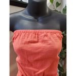 J.Crew  Women's Pink Peach 100% Cotton Off The Shoulder Long Maxi Dress Medium Photo 3