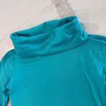 Nike Pro Dri-Fit Cowl Neck Long Sleeve Running Top Womens Small TealBlue Workout Photo 2