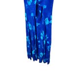 Sag Harbor Blue Floral Pattern Short Sleeve Maxi Dress 90s Vintage Womens Large Photo 7