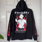Hoodie Anime Japanese Gothic Graphic Doom Daddy Character EUC Large rare Black Photo 1