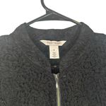 White House | Black Market WHBM Black Lace Long Sleeve Mandarin Collar Full Zip Jacket Women Sz M Photo 4