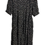 Natural Life Rebecca Midi Dress Women XL Black Ditsy Floral Modest Tradwife Photo 0
