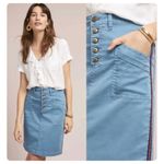 Anthropologie Pilcro Chino Pencil Skirt in Sky Blue Size 2 Photo 1