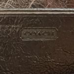 Coach  signature Charlie C zip around wallet gold with purple interior Photo 11