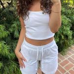 Brandy Melville Karen Scott white beachy mom shorts sz PS Photo 0