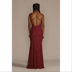 Jules and Cleo Beaded Sequin Mermaid‎ Sheath Dress Red Juniors 6 Photo 5