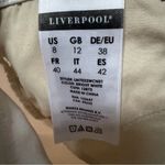 Liverpool  white capri cropped jeans rolled cuff pearl accents size 8 pants Photo 5