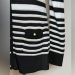 White House | Black Market Metallic Striped Button Down Sweater Cardigan Sz Small Photo 5