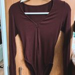 Urban Outfitters MAROON  Zip Bodysuit Photo 0