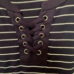 Cable & Gauge blue and white striped short sleeved shirt Photo 4