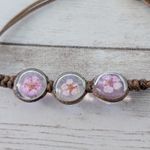 Pink Flower Bead Bracelet Photo 3