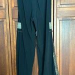 Asian inspired vintage flare pants embroidery peekaboo pleats black size medium Photo 0