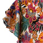 90 Clothing Comp Floral Dress Women's XL Lined Ruching Knee Length Trendy Work # Photo 4