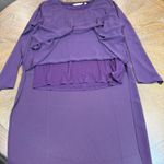 Soft Surroundings  Elegance Tunic Blouse Long Sleeve‎ Purple Plum Size Medium Photo 7