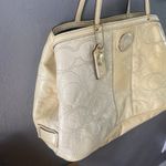 Coach Two tone  and white Op Art Patent Leather Kisslock Tote Photo 3