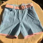 Christopher & Banks Vintage  Orange Gingham Trim Jean Shorts Size 4 Photo 0