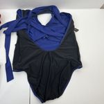 Athena Sz 12 Swimsuit Cabana Solids Cross Strap One Piece Soft Cups Navy Women’s Blue Photo 9