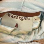 Wanakome Artemis Women’s Large Pale Green White Stripe Pullover Hoodie Nautical Photo 9