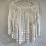 Abercrombie & Fitch Peasant Top Size Small Flared Sleeves Keyhole Neck Tie Boho Photo 3