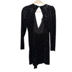 Topshop  Rainbow‎ Rhinestone Cutout Velvet Mini Dress Black Sz 2 Photo 2