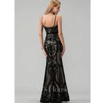 NEW JJ's House Gold Black Sequin Beaded Embellished Sleeveless Maxi Dress Sz 10 Photo 2